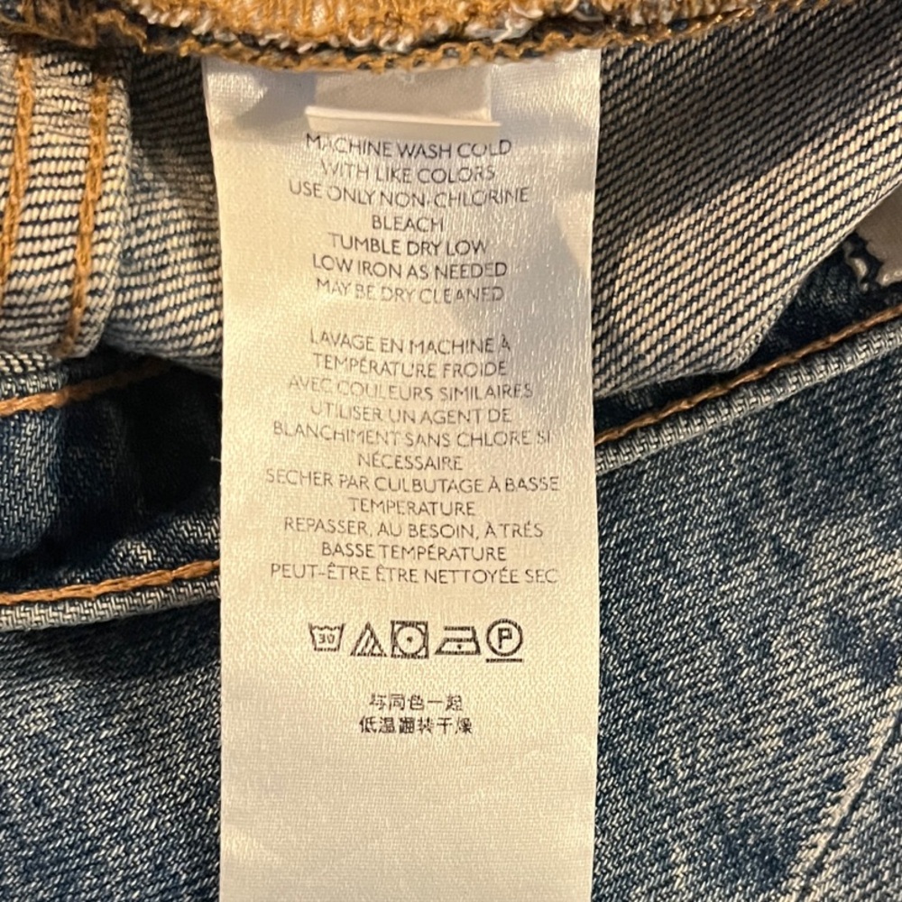 We The Free Button Fly Ripped Blue Flare High Rise Jeans Size 26 Inseam 31” - Picture 6 of 7